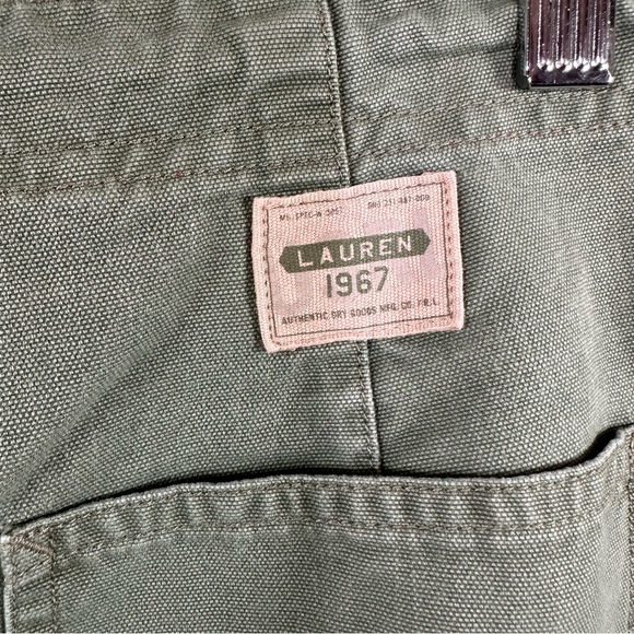 Lauren Ralph Lauren Women's Vintage Green Military Ankle Cargo Pants Size 4 - Picture 5 of 9